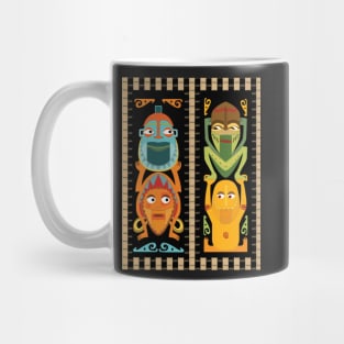 Tropical Hawaiian Polynesian Tiki Totems Mug